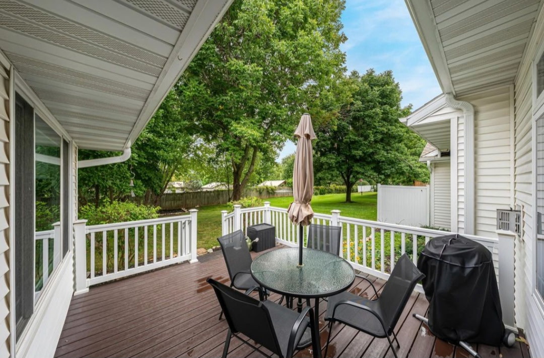 Composite deck off the four-seasons room, 646 S Lincoln St, Hortonville WI